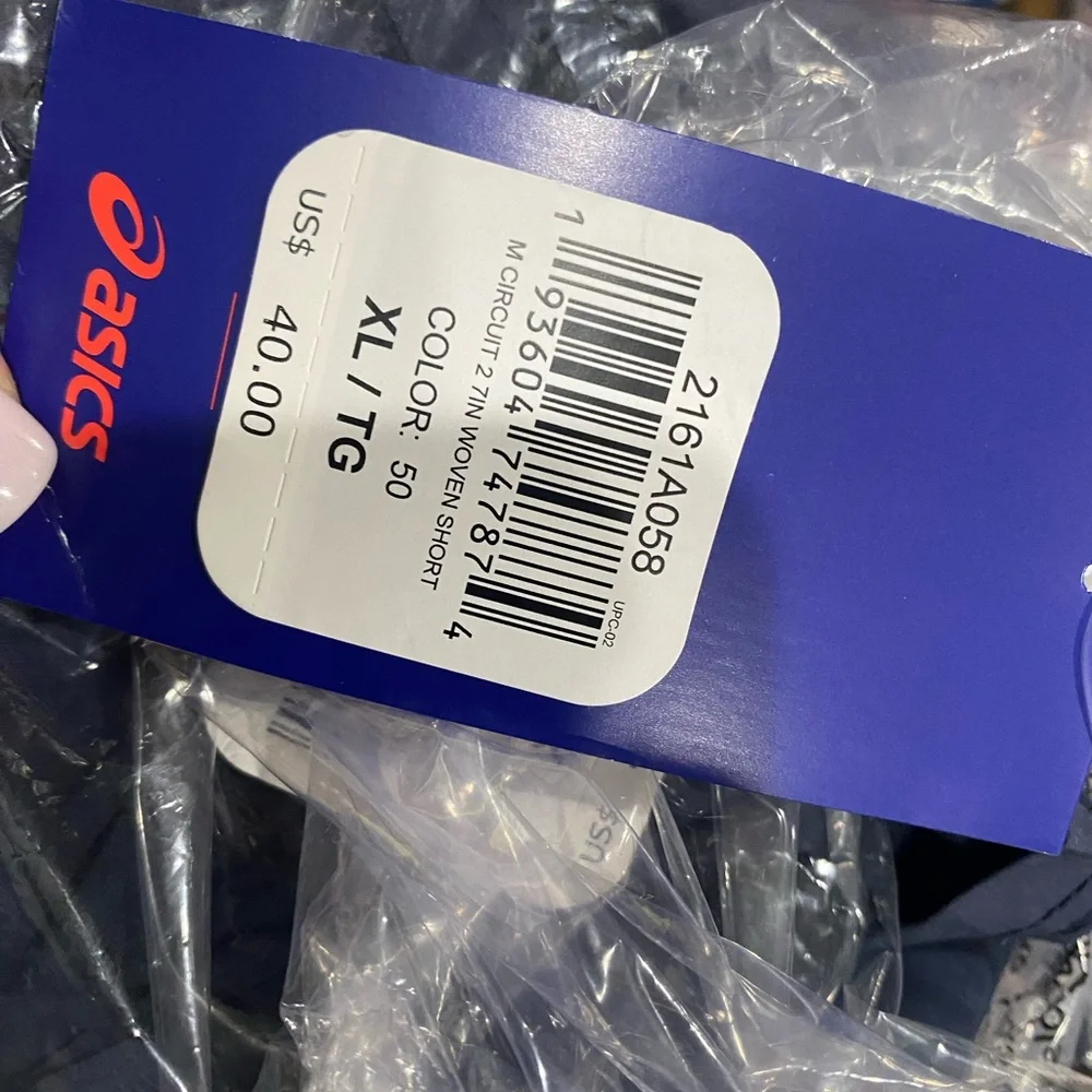 New With Tags ASICS Navy MCircuit2 7” Performance Tennis Shorts Sz Medium